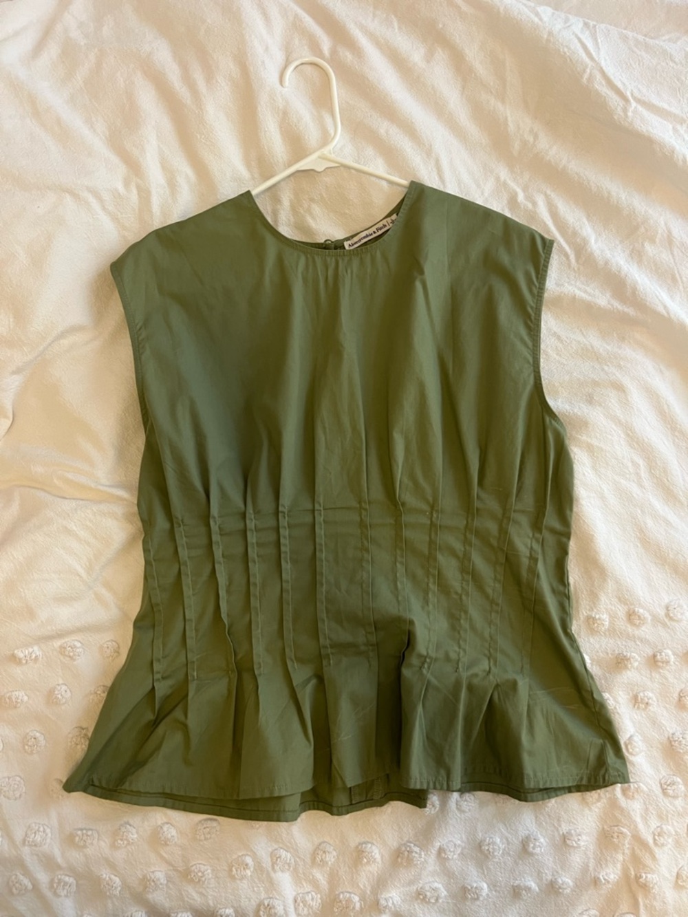 Abercrombie & Fitch Olive Green Peplum Tank